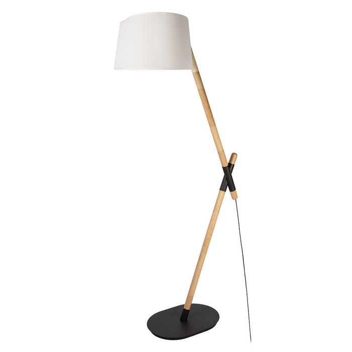 Торшер EMMA 10567F Light wood (ткань, цвет белый) Торшер EMMA 10567F Light wood (ткань, цвет белый)