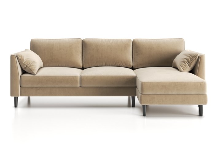 Угловой диван-кровать Грейс с оттоманкой бежевого цвета - купить Угловые диваны по цене 156220.0