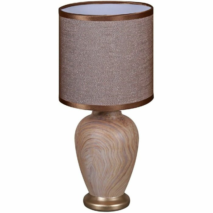 Настольная лампа 98474-0.7-01 Light brown (ткань, цвет коричневый) - купить Настольные лампы по цене 1080.0