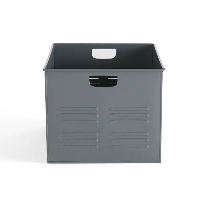 Металлический ящик для хранения Hiba серого цвета - купить Декоративные коробки по цене 5531.0