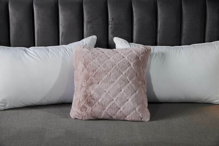 Наволочка Бернард 45х45 пудро-розового цвета - купить Чехлы для подушек по цене 903.0
