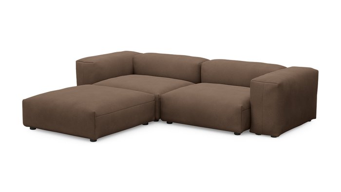 Угловой диван Фиджи коричневого цвета - купить Угловые диваны по цене 76500.0