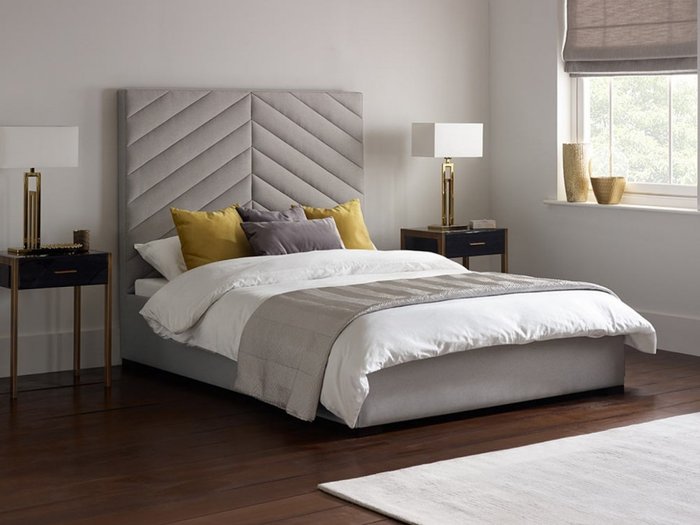 Кровать Shanti серого цвета 160х200 - купить Кровати для спальни по цене 99187.0