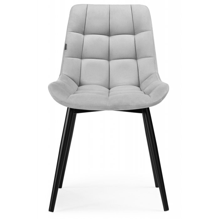 Стул Алст серого цвета на черных ножках - купить Обеденные стулья по цене 5360.0