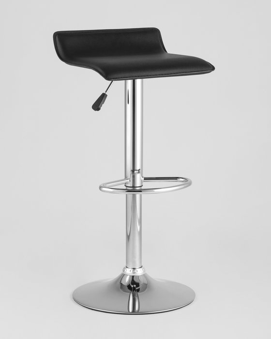 Барный стул Хай-Тек черного цвета с металлическим каркасом