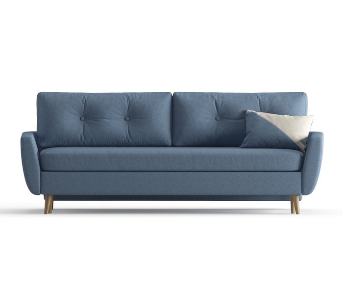 Диван-кровать Авиньон синего цвета - купить Прямые диваны по цене 36990.0