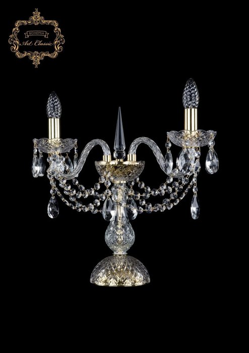 Хрустальная настольная лампа с подвесками Art Classic 45271 12.12.2.141-37.Gd.Sp подсвечник Хрустальная настольная лампа с подвесками Art Classic 45271 12.12.2.141-37.Gd.Sp подсвечник
