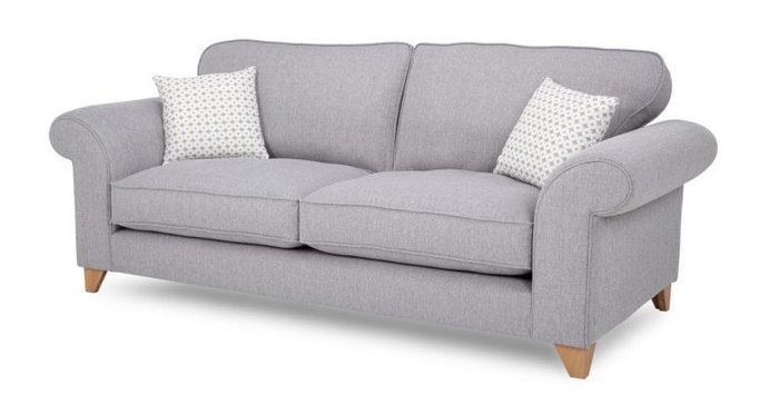 Трехместный раскладной диван Angelic серый - купить Прямые диваны по цене 107800.0