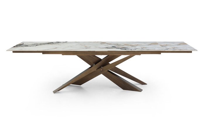 Раздвижной обеденный стол Esmeralda 200х100 серого цвета - лучшие Обеденные столы в INMYROOM