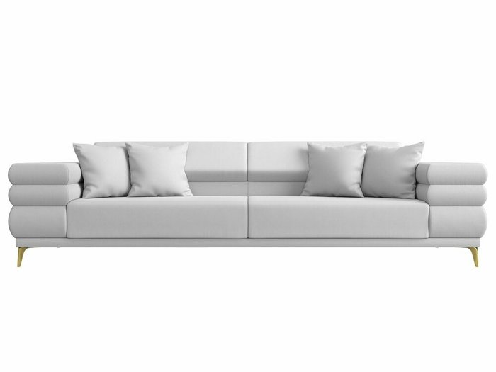 Прямой диван-кровать Лига 021 белого цвета (экокожа) - купить Прямые диваны по цене 53999.0