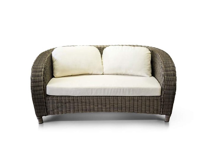 диван двухместный  "Римини"  серо - коричневое - купить Садовые диваны по цене 51635.0