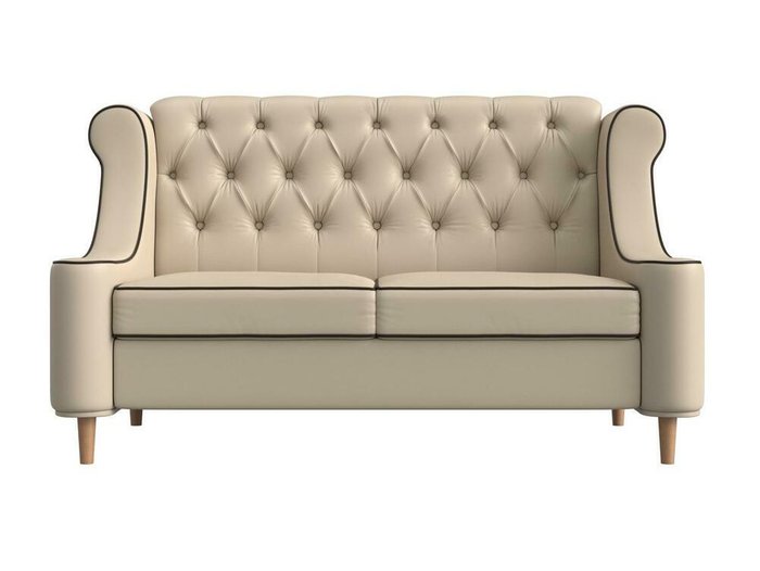 Прямой диван Бронкс бежевого цвета (экокожа) - купить Прямые диваны по цене 39999.0