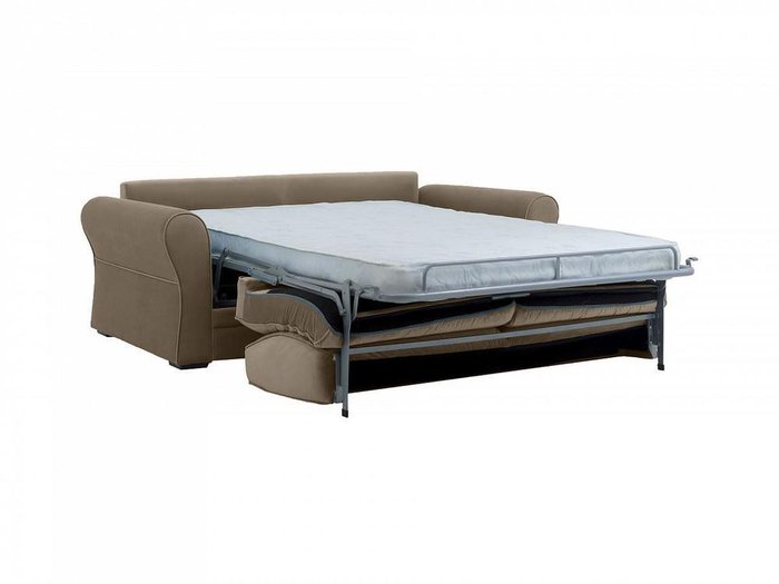Двухместный диван-кровать Belgian серо-коричневого цвета - лучшие Прямые диваны в INMYROOM