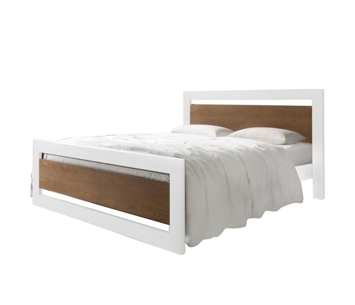 Кровать Чарльстон 120х200 бело-коричневого цвета - лучшие Кровати для спальни в INMYROOM