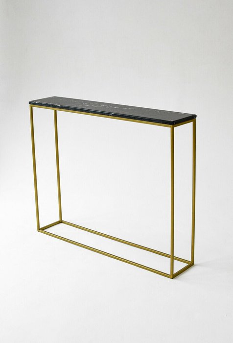 Консольный стол Marble черно-золотого цвета - лучшие Консоли в INMYROOM
