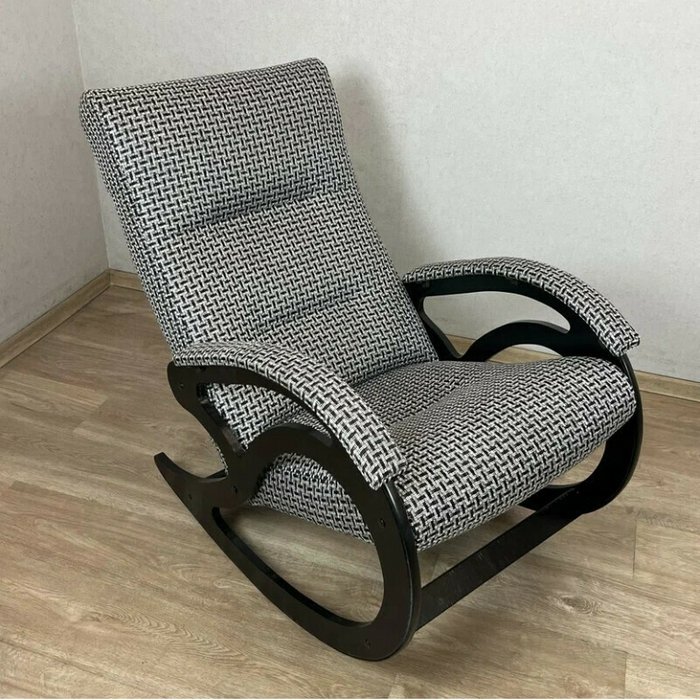 Кресло-качалка Классика серого цвета - купить Интерьерные кресла по цене 8997.0