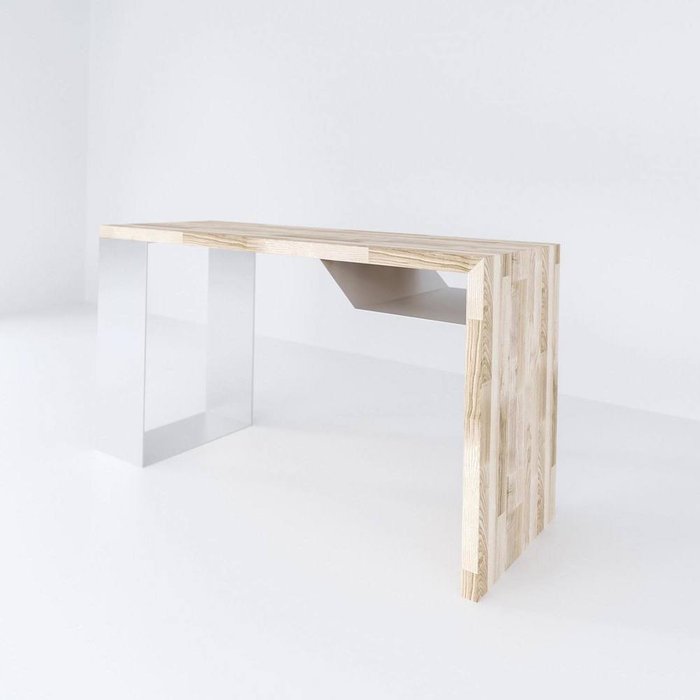 Рабочий стол EcoComb-1 ясень белый - купить Офисные столы по цене 63900.0