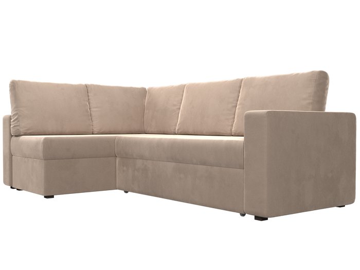 Угловой диван-кровать Оливер бежевого цвета левый угол - лучшие Угловые диваны в INMYROOM