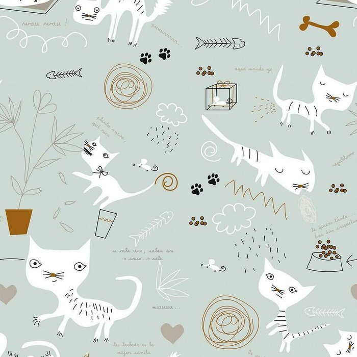 Покрывало Cats-3 260х270 серого цвета - купить Покрывала по цене 9580.0