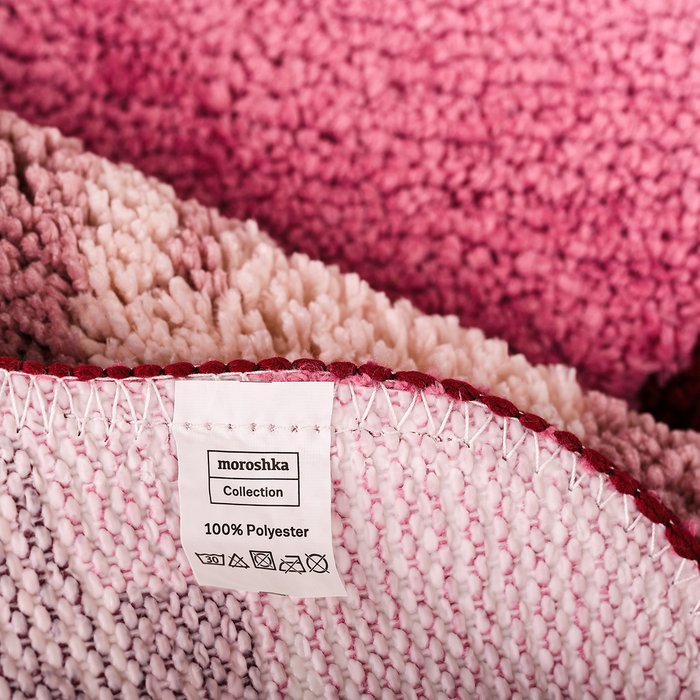 Мягкий коврик Fleur для ванной 70х70 розового цвета - лучшие Коврики для ванной в INMYROOM