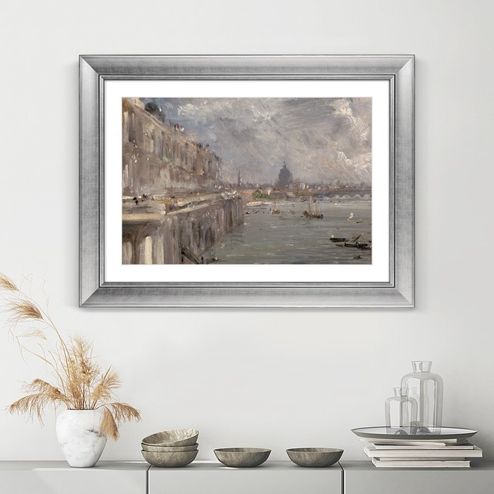 Репродукция картины в раме House Terrace from Waterloo Bridge, 1819г. - лучшие Картины в INMYROOM