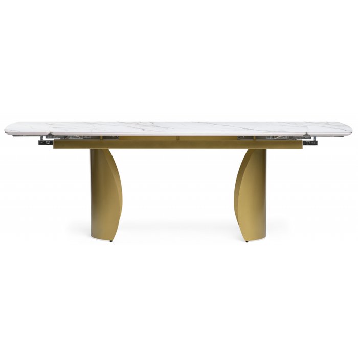 Раздвижной обеденный стол Готланд белого цвета - лучшие Обеденные столы в INMYROOM