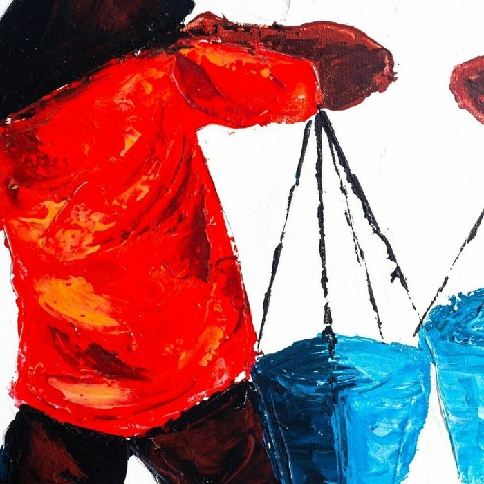 Картина Продавцы Воды 60х80 красно-белого цвета - купить Картины по цене 20160.0