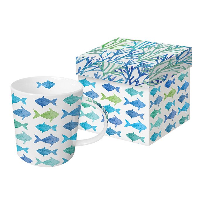 Кружка в подарочной упаковке Paperproducts Design aquarell fishes 350 мл