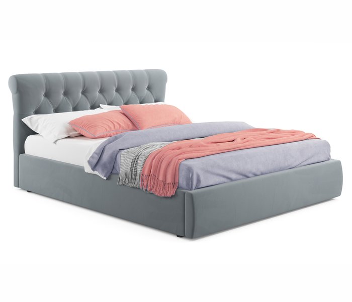 Кровать Ameli 140х200 с подъемным механизмом серого цвета