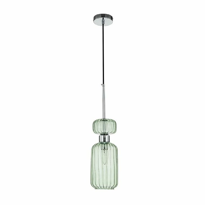 Подвесной светильник Gloss 1141/1S Chrome/Green (стекло, цвет зеленый) - купить Подвесные светильники по цене 6140.0 Подвесной светильник Gloss 1141/1S Chrome/Green (стекло, цвет зеленый) - купить Подвесные светильники по цене 6140.0