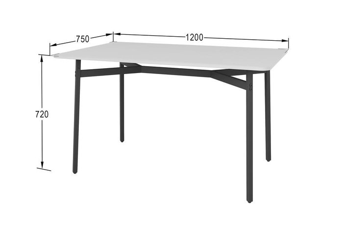 Стол обеденный Кросс белого цвета - купить Обеденные столы по цене 11485.0