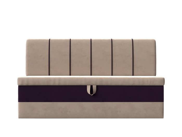 Диван-кровать Энигма бежево-фиолетового цвета - купить Прямые диваны по цене 34999.0