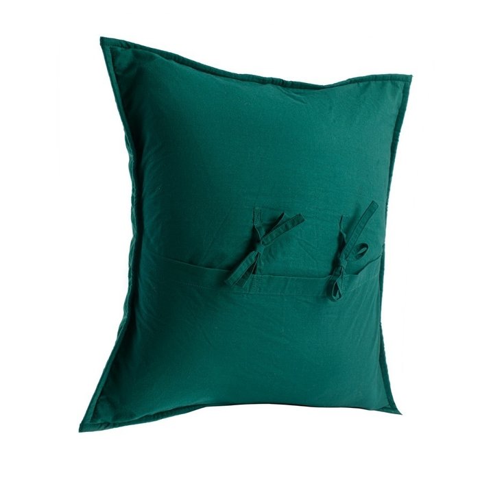 Чехол на подушку бархатный Хвойное утро зеленого цвета - лучшие Декоративные подушки в INMYROOM