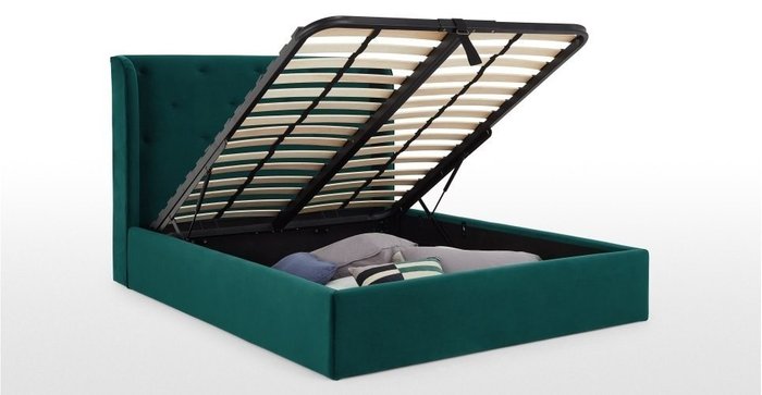 Кровать Chaplin Зеленый 160х200 - лучшие Кровати для спальни в INMYROOM