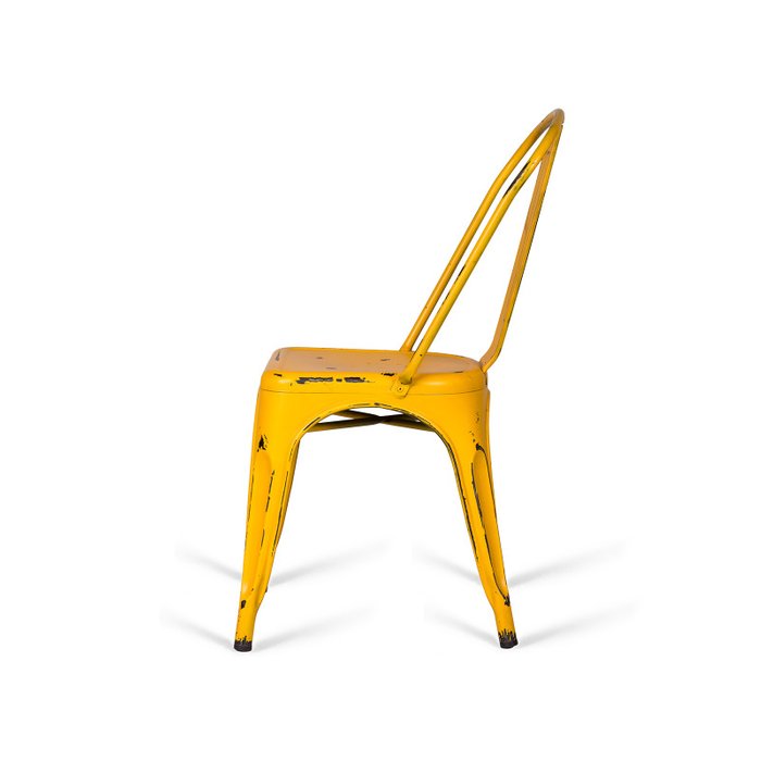 Стул Tolix Marais A желтого цвета - лучшие Обеденные стулья в INMYROOM