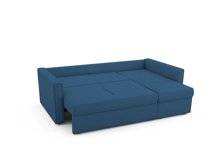 Угловой Диван-кровать Macao правый синего цвета - купить Угловые диваны по цене 68600.0