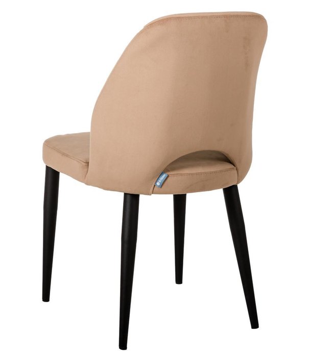 Стул Ledger бежевого цвета на черных ножках - лучшие Обеденные стулья в INMYROOM