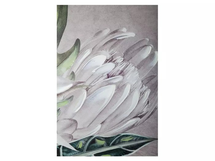 Картина Flowers 63х63 серо-бежевого цвета - лучшие Картины в INMYROOM