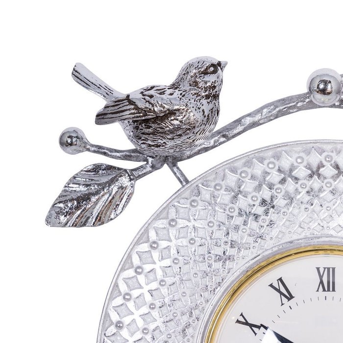 Часы настенные Терра бело-серебряного цвета - купить Часы по цене 15871.0