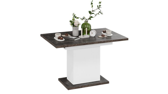 Обеденный стол раздвижной Детройт коричневого цвета