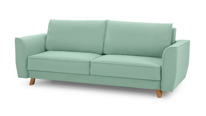 Прямой диван-кровать Майами Лайт мятного цвета - купить Прямые диваны по цене 61900.0