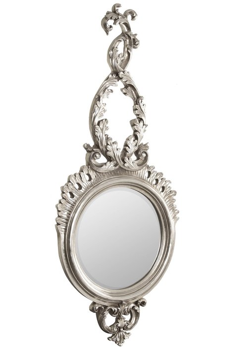 Настенное Зеркало в резной раме Liana Silver   - купить Настенные зеркала по цене 24000.0