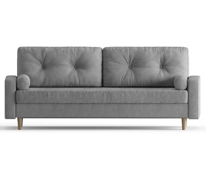 Диван-кровать из велюра Basel светло-серого цвета - купить Прямые диваны по цене 39490.0