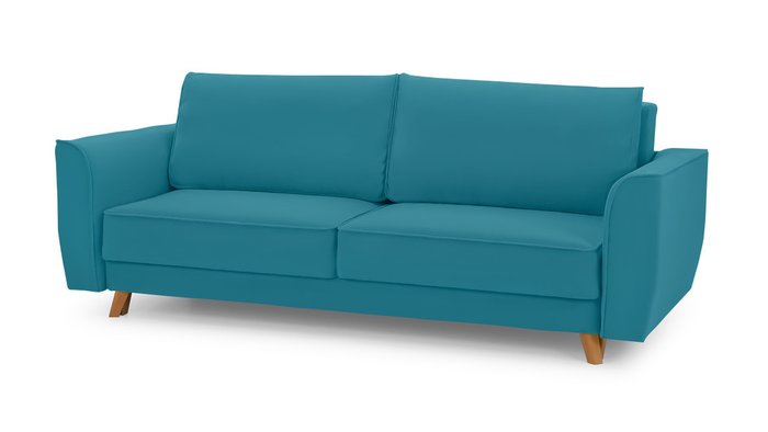 Прямой диван-кровать Майами Лайт темно-голубого цвета - купить Прямые диваны по цене 61900.0