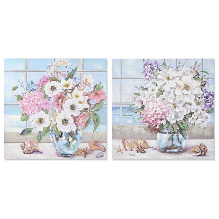 Картина 100 x 2,8 x 100 cm 100 x 3 x 100 cm Shabby Chic (2 штук)