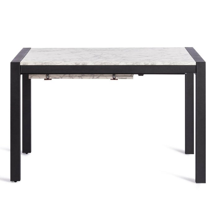 Раздвижной обеденный стол Svan черно-белого цвета - лучшие Обеденные столы в INMYROOM