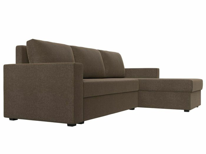 Угловой диван-кровать Траумберг Лайт коричневого цвета правый угол  - лучшие Угловые диваны в INMYROOM