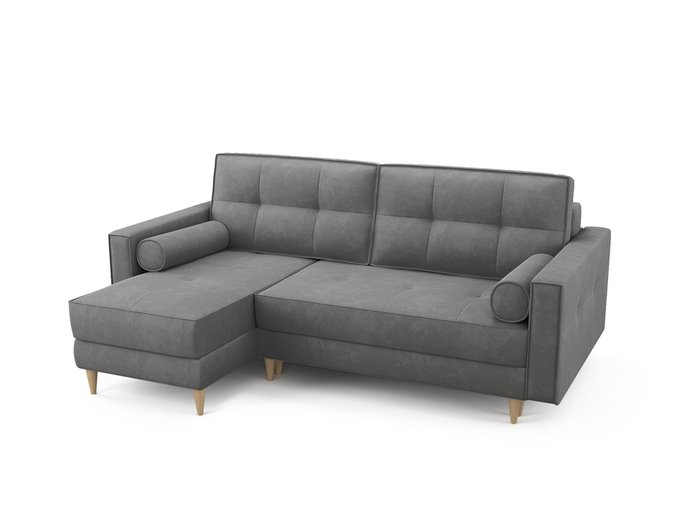 Угловой диван-кровать левый Оtto серого цвета - купить Угловые диваны по цене 77700.0