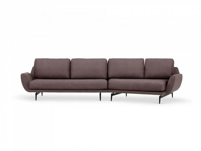 Угловой диван правый Ispani коричневого цвета