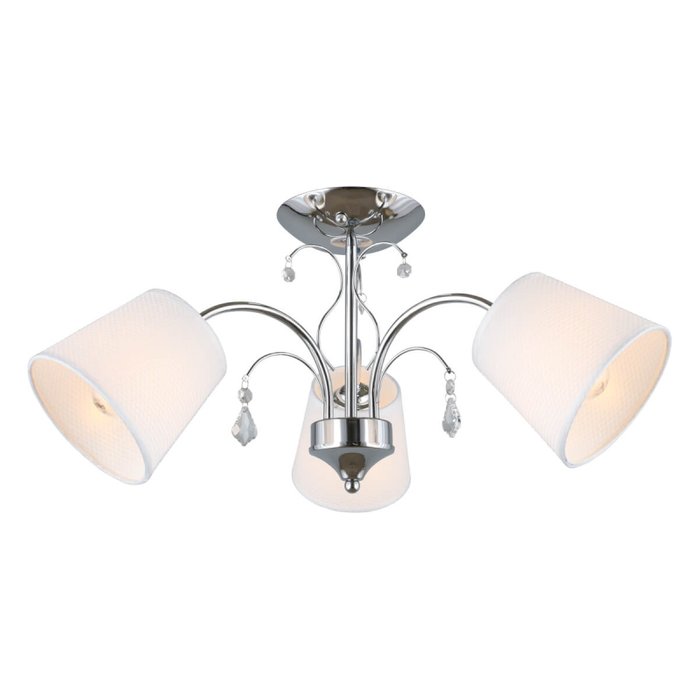 Потолочная люстра Novello OML-56307-03 (ткань, цвет белый) Потолочная люстра Novello OML-56307-03 (ткань, цвет белый)